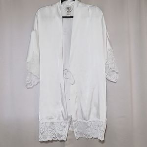 Bridal Robe, Size L, Pearl White